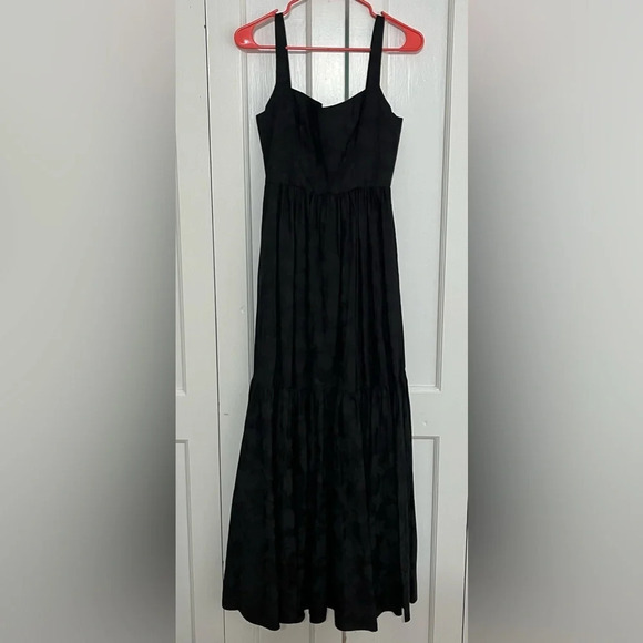 MICHELLE SMITH x Saks Eva Tiered Maxi Dress in black - Picture 4 of 8